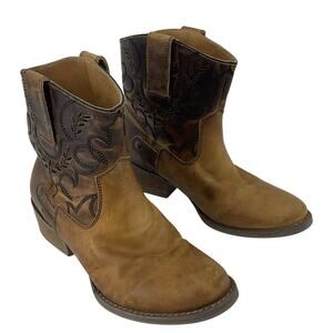 Brown Leather Ankle Boots